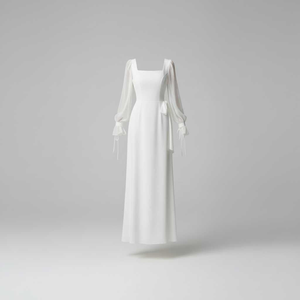 Elegant Long Sleeve Maxi Dress | Floor-Length Wedding Guest Dress