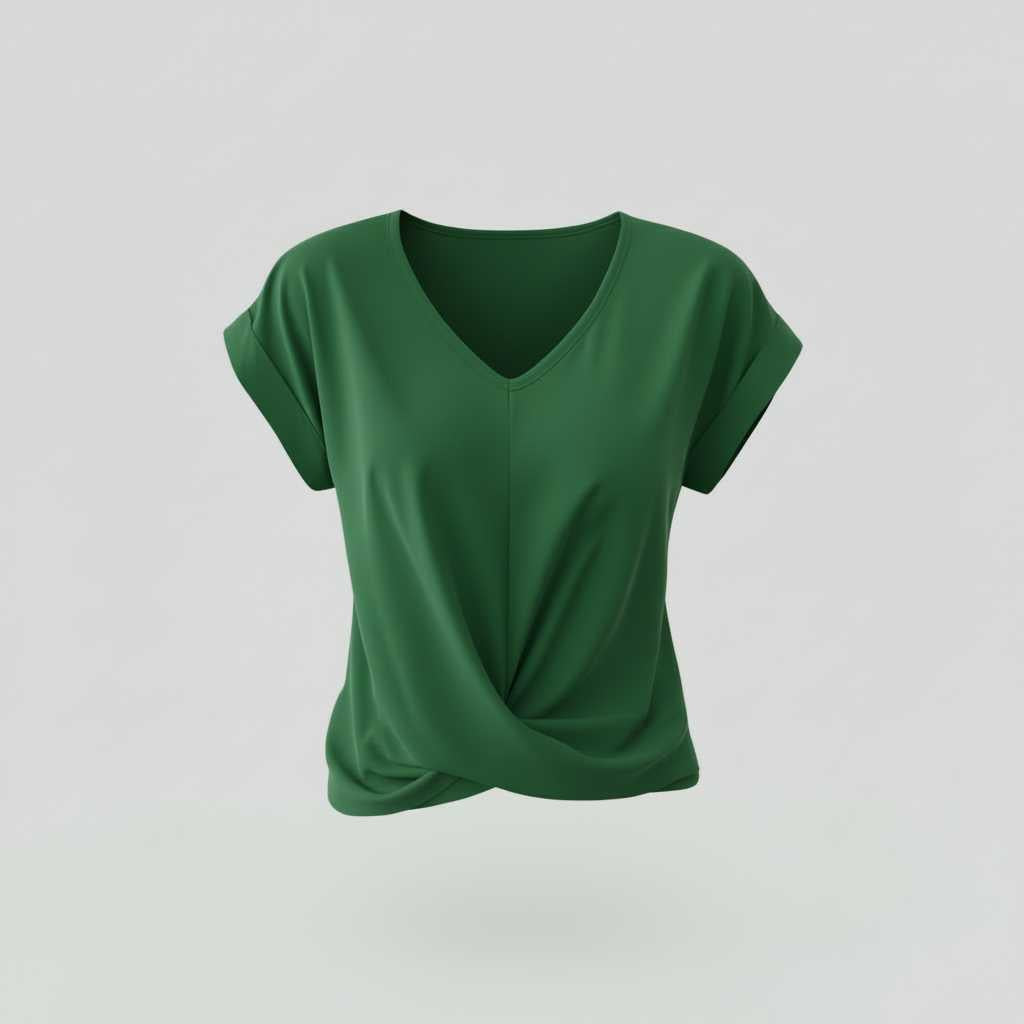 V-Neck Twist Women's Top | Casual Blouse for Women