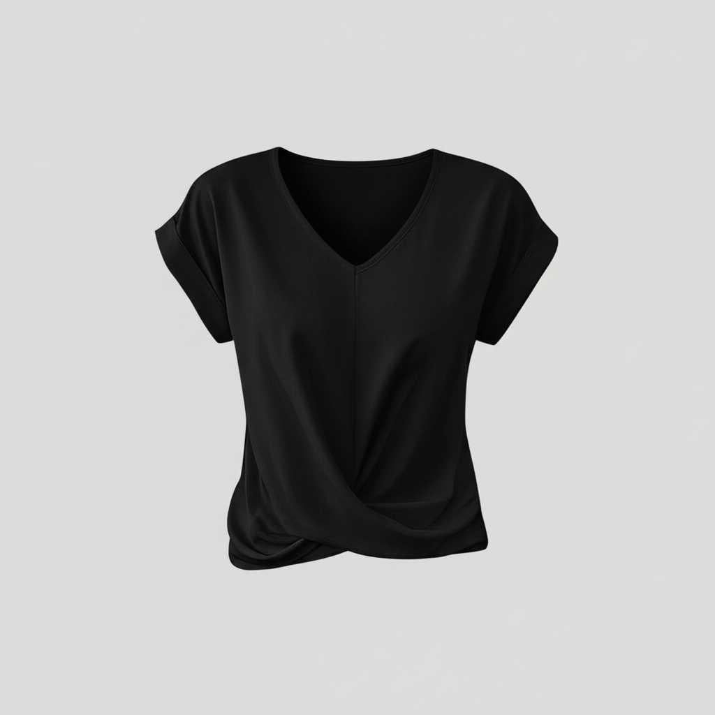V-Neck Twist Women's Top | Casual Blouse for Women