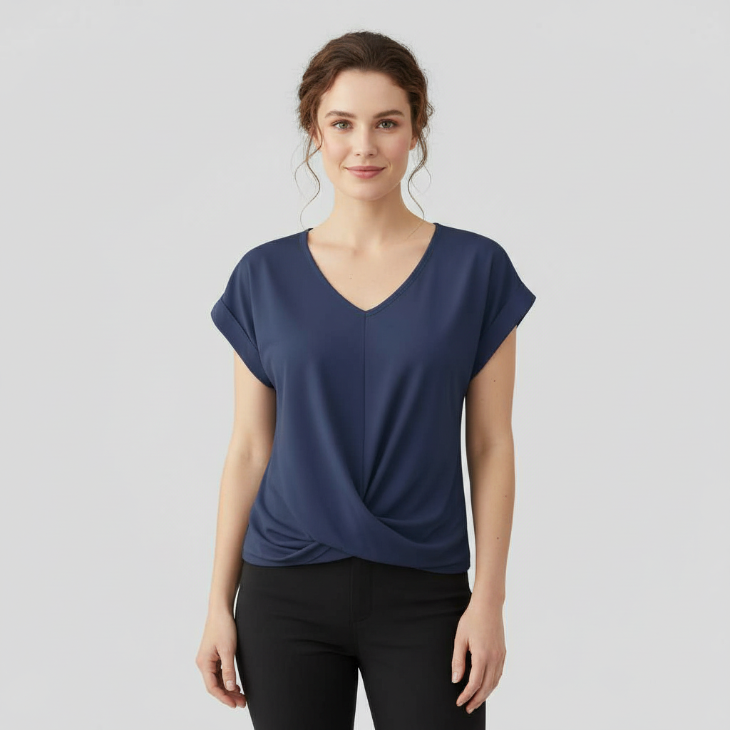 V-Neck Twist Women's Top | Casual Blouse for Women