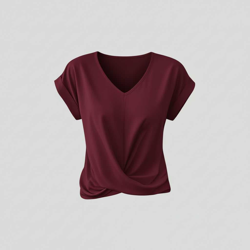 V-Neck Twist Women's Top | Casual Blouse for Women