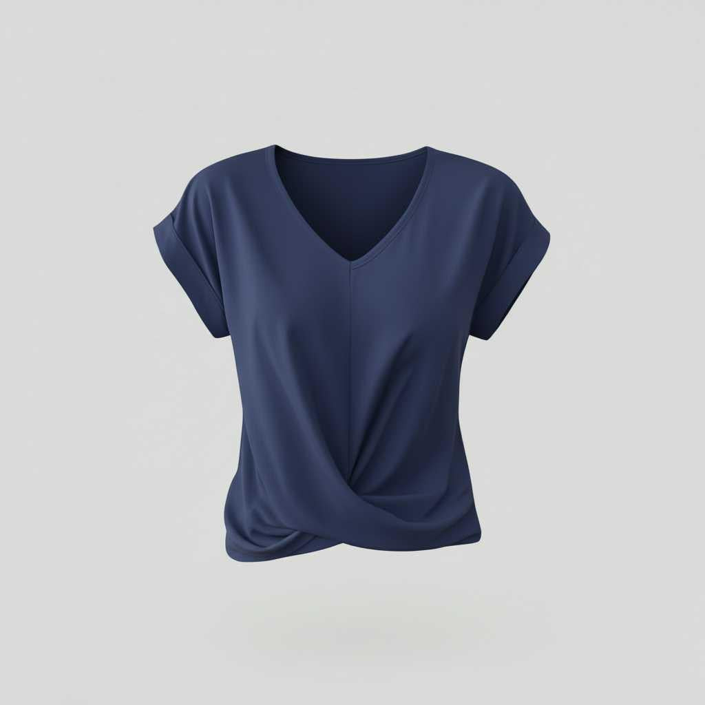 V-Neck Twist Women's Top | Casual Blouse for Women