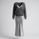 Audrey Satin Midi Dress