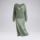 Audrey Satin Midi Dress