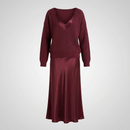 Audrey Satin Midi Dress