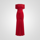 Caspian Off-Shoulder Mesh Maxi Dress