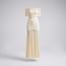 Caspian Off-Shoulder Mesh Maxi Dress
