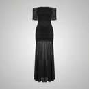 Caspian Off-Shoulder Mesh Maxi Dress